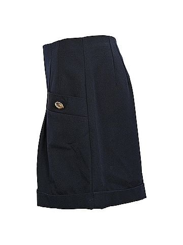 Sandro Sandro Twill Shorts in Navy Blue Polyester (view 2)