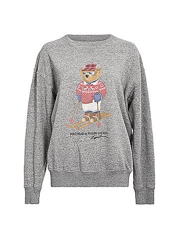 Ralph Lauren Polo Ralph Lauren Polo Bear Fleece Sweatshirt in Grey Cotton (view 1)