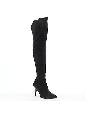 Versace Gianni Versace Suede Gold Heel Boots (view 2)