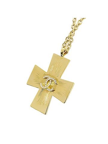 Chanel Chanel Resin Byzantine Cross pendant long necklace (view 2)