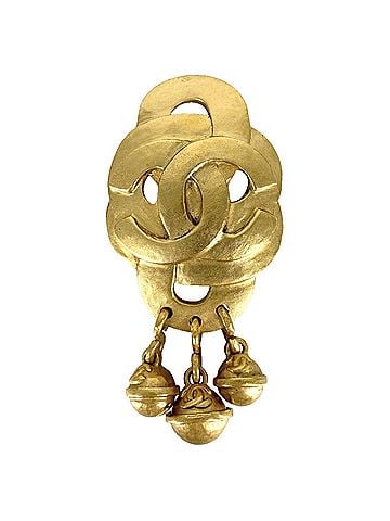 Chanel Chanel Brooch for Women, Coco Mark, Accessory, CHANEL GP 95P, Approx. 28.7g, 1995 (view 1)