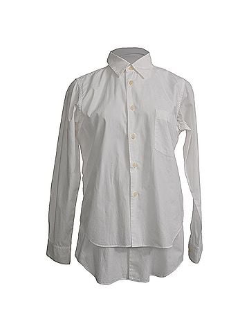 Comme des Garçons Black Comme Des Garçons Layered Shirt in White Cotton (view 1)
