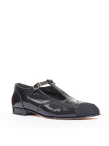 Chanel Chanel Leather Grosgrain T-Strap Flats (view 1)