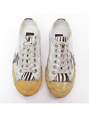 Golden Goose Golden Goose Suede Calf Hair Sneakers (view 2)