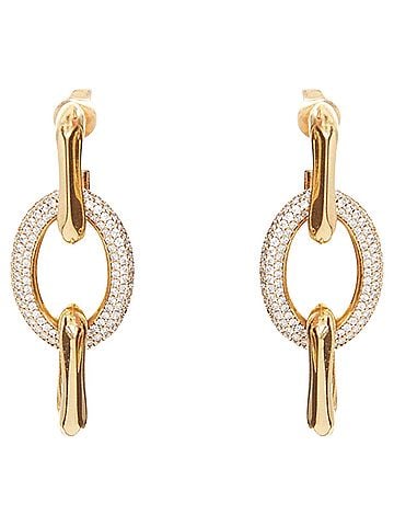 Céline Celine Phoebe Philo gold tone brass trio loop hoop earrings (view 1)