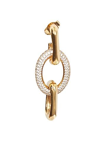 Céline Celine Phoebe Philo gold tone brass trio loop hoop earrings (view 2)