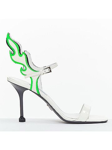 Prada Prada 2018 Patent Leather Mid Heel Sandals (view 1)