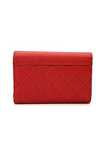 Chanel Chanel Matelassé Half Coco Flap Wallet, Caviar Leather, Pink. (view 2)