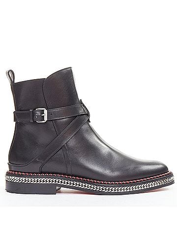 Christian Louboutin Christian Louboutin Leather Buckle Boots (view 1)
