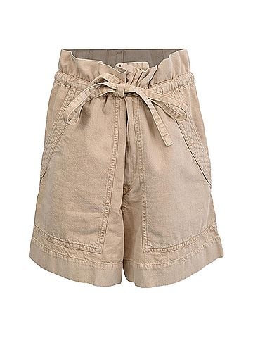 Isabel Marant Isabel Marant Etoile Ipolyte Denim Shorts in Beige Cotton (view 1)
