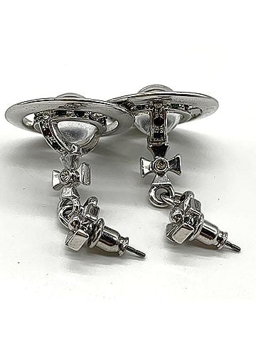 Vivienne Westwood Vivienne Westwood Tiny Orb Earrings, Silver, Clear Sphere (view 2)