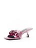 Versace 100% Leather Black Versace Runway Chain Kitten Sandals Size EU 38 - photo 5