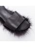 Simone Rocha 100% Leather Black Simone Rocha Leather Feather Slides Mules Size EU 38 - photo 6