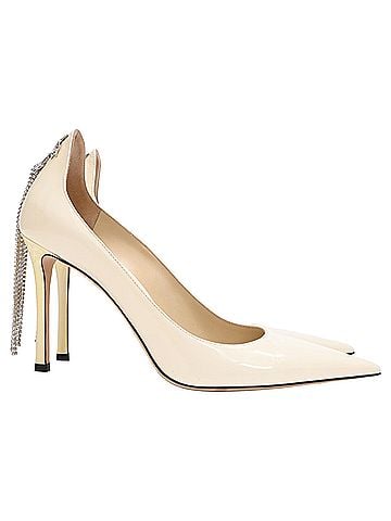Jimmy Choo Jimmy Choo Spruce Crystal Chandelier Pumps in Ivory Patent Leather (view 1)