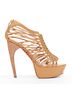 Alexander McQueen 100% Leather Brown Alexander Mcqueen Platform Sandal Size EU 37 1/2 - photo 1
