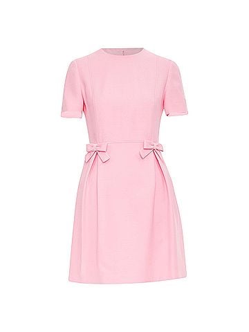 Mario Valentino Valentino Crepe Couture wool silk bow detail dress (view 1)