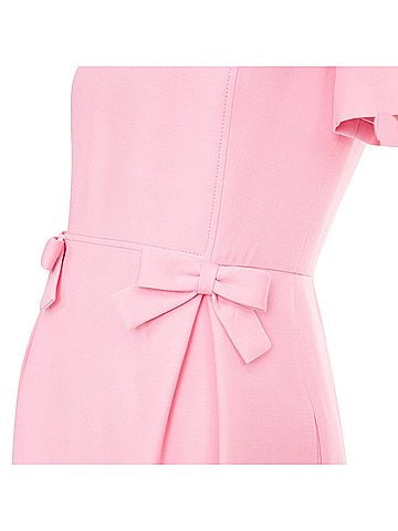Mario Valentino Valentino Crepe Couture wool silk bow detail dress (view 2)