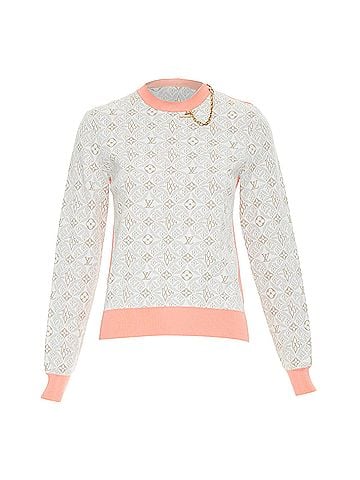 Louis Vuitton Louis Vuitton monogram silk cotton jacquard sweater (view 1)