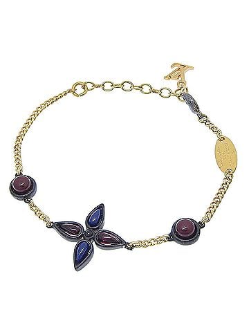 Louis Vuitton Louis Vuitton bracelet M61157 GP rubber with colored stones (view 2)