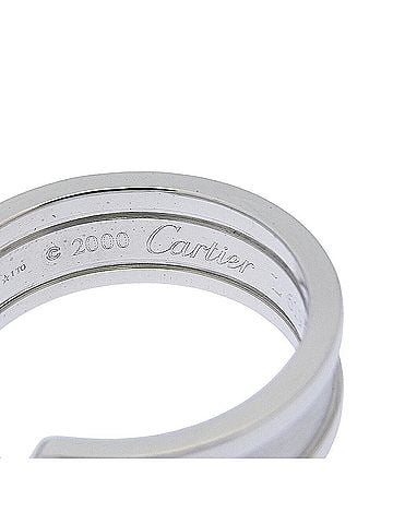 Cartier Cartier C2 Ring, approximately 7.6g, 18K White Gold, Size #53 (approximately US) (view 2)