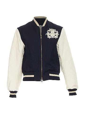 Dries Van Noten Dries Van Noten embroidered linen wool bomber jacket (view 1)