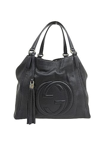 Gucci Gucci Soho Interlocking G Tote Bag Shoulder 282309?527066 Handbag Leather Black (view 1)