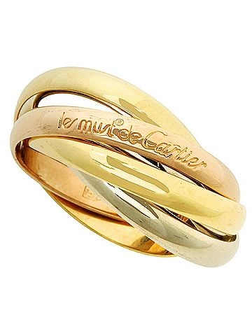 Cartier Cartier Trinity Ring, approximately 8.5g, 18K Yellow Gold, Pink White Size #50 (approximately US), 5-band design, three-color gold. (view 1)