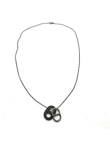 Hermès Hermes Au Maillon Chaine d'Ancre Necklace, Leather, Brown (view 2)