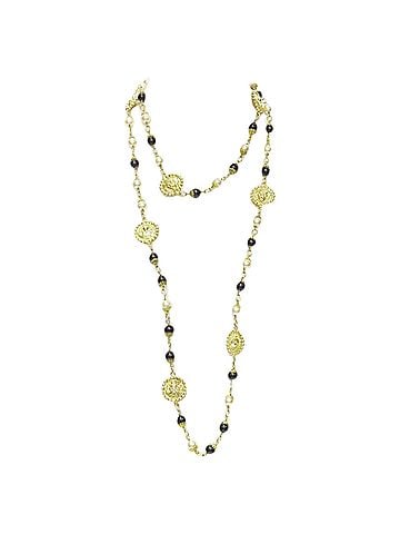 Chanel Chanel Goosens Lion head faux pearl sautoir necklace (view 1)