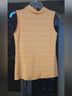 Lacoste Stripes Orange White Sleeveless Top Size L - photo 3