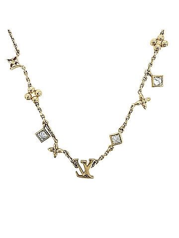 Louis Vuitton Louis Vuitton Women's Necklace LV In the Sky Accessory Pendant with Adjustable Clasp LOUIS VUITTON Rhinestone M01322 Gold Approx. 5.3g (view 2)