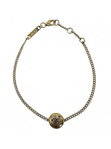 Loewe Loewe bracelet for men and women, Anagram Pebble design, adjustable clasp, 925 sterling silver, JANB240X06, gold, approximately 4.2g. (view 1)
