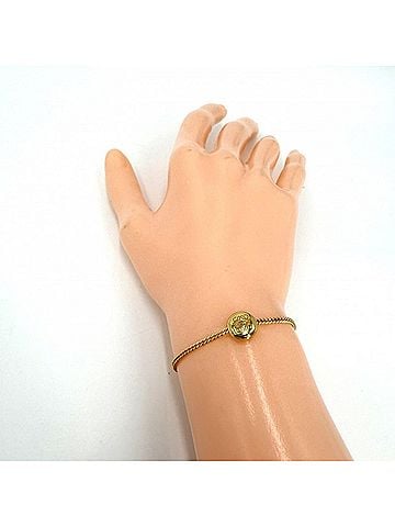 Loewe Loewe bracelet for men and women, Anagram Pebble design, adjustable clasp, 925 sterling silver, JANB240X06, gold, approximately 4.2g. (view 2)