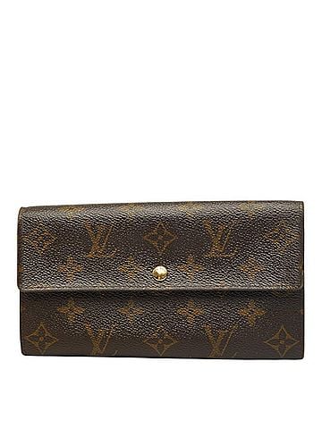 Louis Vuitton Louis Vuitton Monogram Pochette Porte Monnaie Credit Long Wallet M61725 Brown Women's LOUIS VUITTON (view 1)