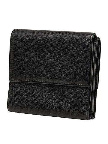 Chanel Chanel Coco Mark Bi-fold Wallet, Black and Gold Leather, Women's CHANEL (view 2)