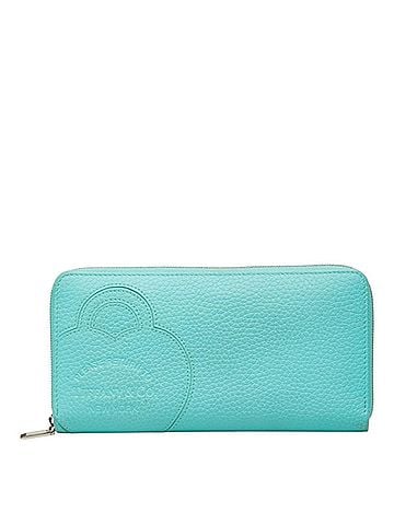 Tiffany & Co. Tiffany &amp; Co. Return to Large Zip Wallet, Round Zipper Long Blue Leather, Women's. (view 1)