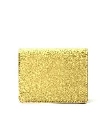 Miu Miu Miu Miu Miu Madras Leather Mini Wallet, Bi-fold Lemon Yellow (view 2)