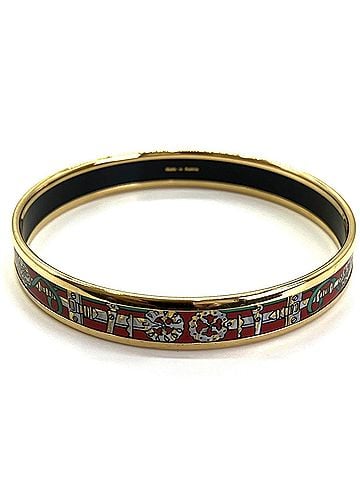 Hermès Hermes Email PM Bangle Gold Bracelet for Women, Cloisonné Enamel HERMES (view 1)