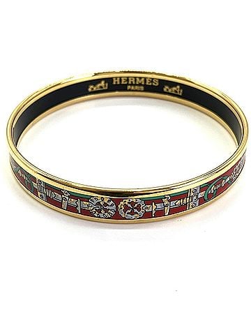 Hermès Hermes Email PM Bangle Gold Bracelet for Women, Cloisonné Enamel HERMES (view 2)