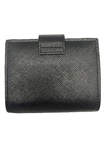 Prada Prada Saffiano Tab Bi-fold Compact Wallet Black PRADA (view 2)
