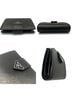Prada 100% Leather Black Prada Saffiano Tab Bi-fold Compact Wallet Black PRADA One size - photo 4
