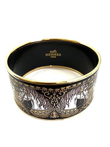 Hermès Hermes Enamel GM Bangle Gold Bracelet for Women, Cloisonné HERMES (view 1)