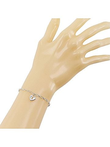 Tiffany & Co. Tiffany &amp; Co. Heart Lock Charm Bracelet, Sterling Silver 925, Approx. 2.8g, Unisex. (view 2)