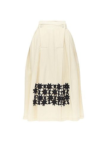 Comme des Garçons Comme des Garcons lattice lace flared skirt (view 1)