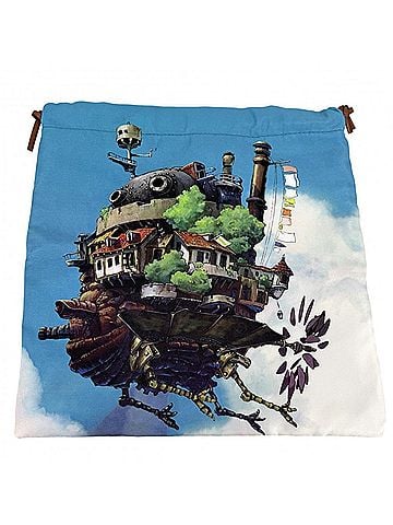 Loewe Loewe Women's Drawstring Pouch - Studio Ghibli Collaboration Howl's Moving Castle Cotton Linen Blue/Multicolor (view 1)