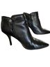 What For 100% Leather Black Ankle Boots Size EU 39 1/2 - photo 1