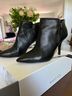 What For 100% Leather Black Ankle Boots Size EU 39 1/2 - photo 3