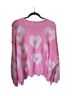 Peach Love Cream California Hearts Pink Pullover Sweater Size M - photo 2