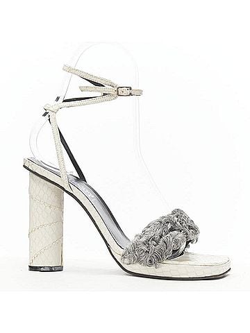 Versace Gianni Versace Shearling Ankle Sandals (view 1)