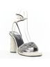Versace 100% Leather White Gianni Versace Shearling Ankle Sandals Size EU 36 - photo 2